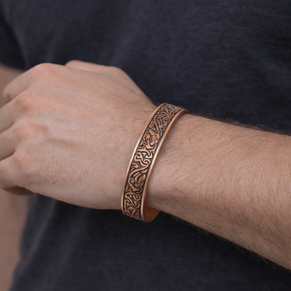 Pure Copper Magnetic Bracelet - Solid Copper Arthritis Pain Therapy Energy Cuff
