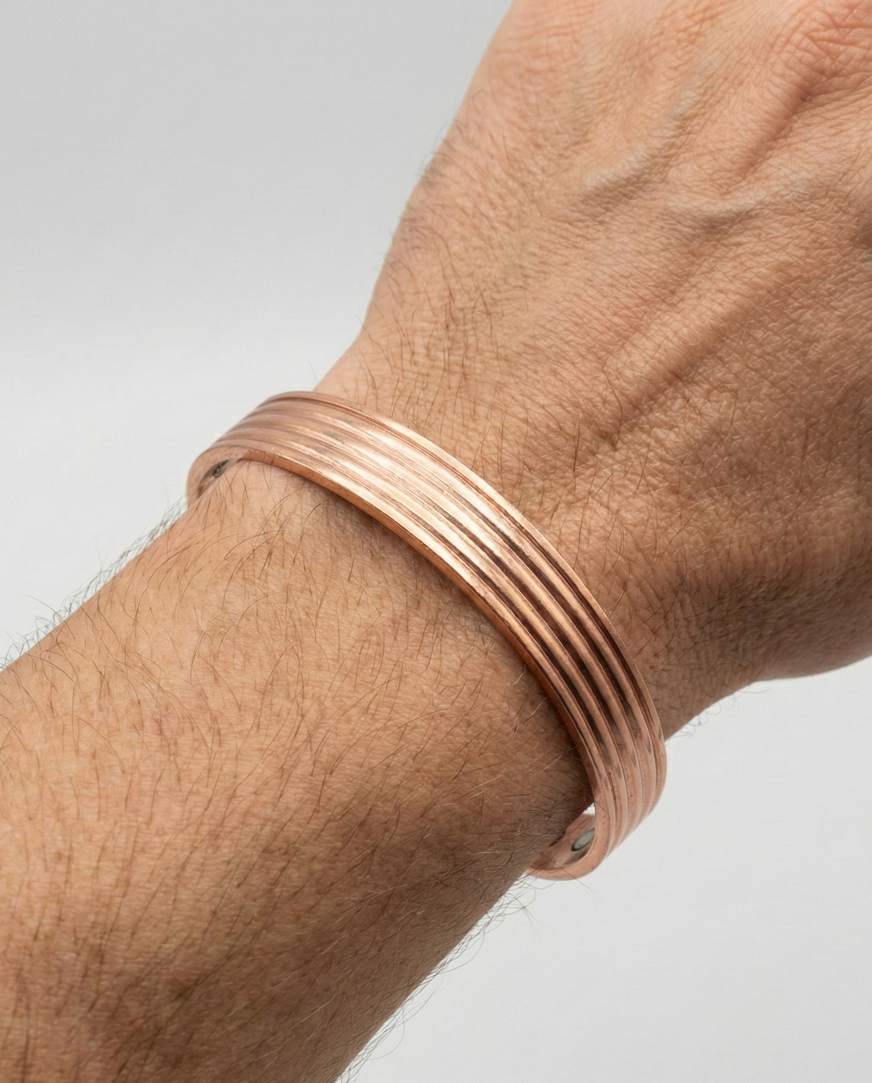 Copper Magnetic Bracelet Arthritis Men Women Adjustable Cuff & Ring Set Roman