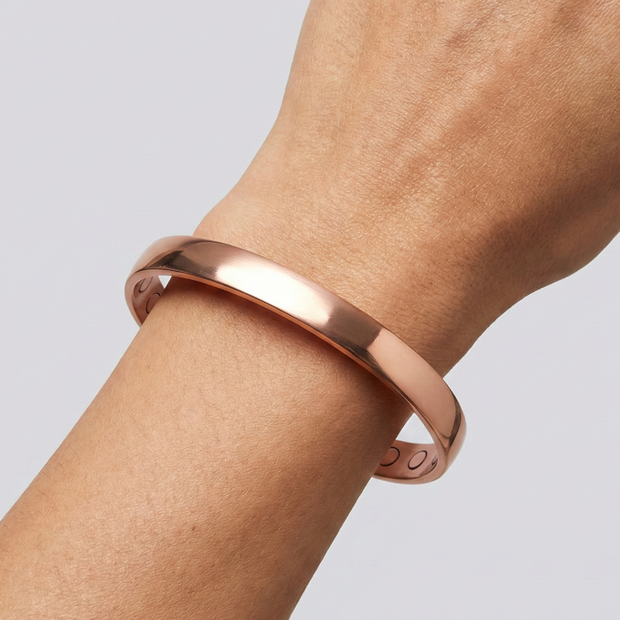 Copper Magnetic Dome Bracelet Arthritis Therapy Energy Cuff Men & Women 8 Magnet