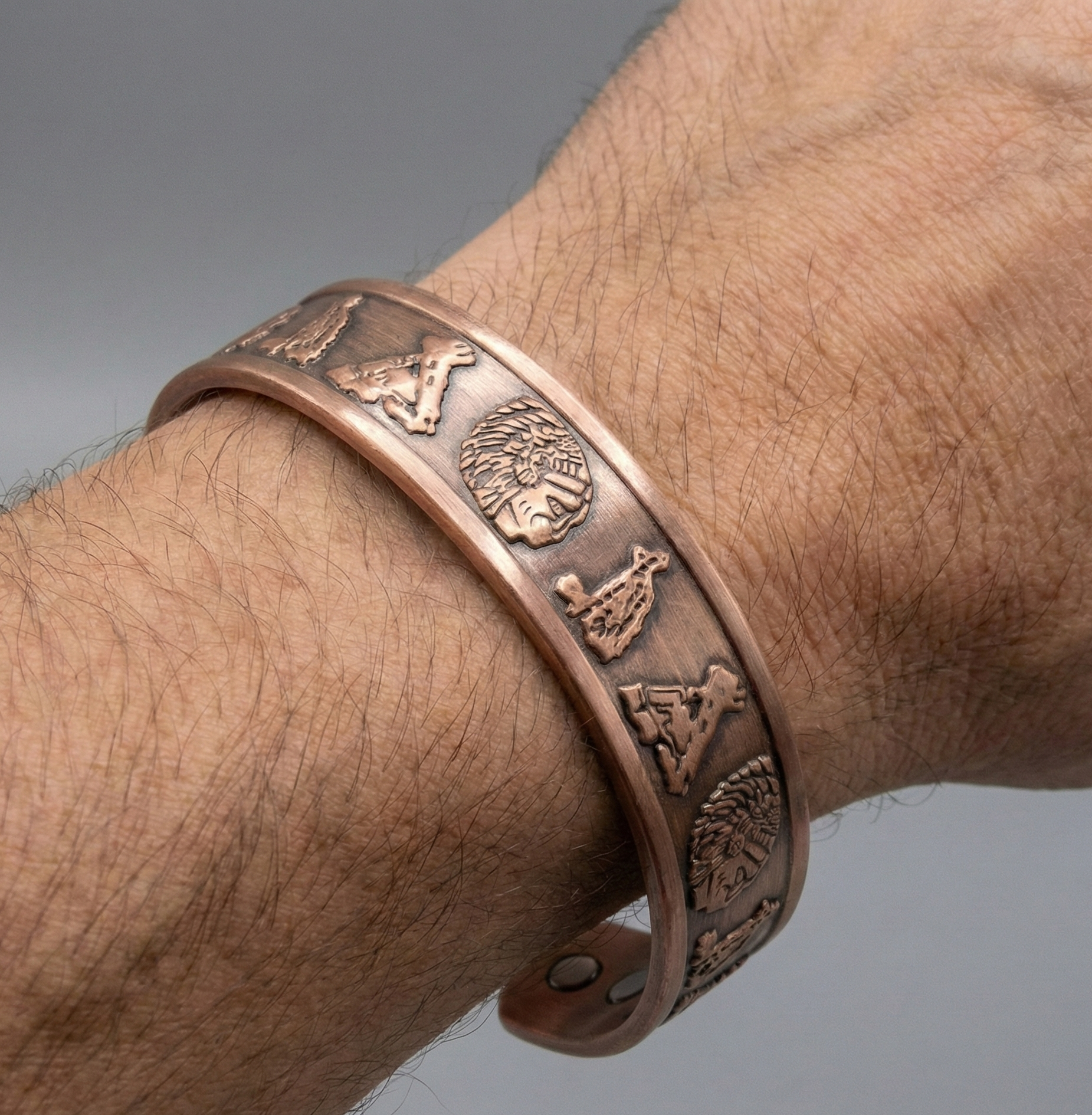Pure Copper Magnetic Bracelet - Solid Copper Arthritis Pain Therapy Energy Cuff