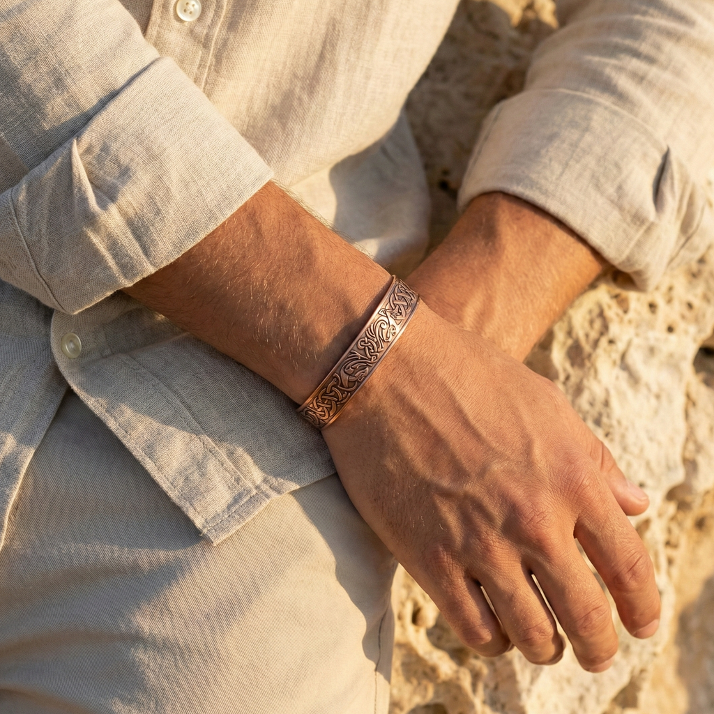 Pure Copper Magnetic Bracelet - Solid Copper  Energy Cuff