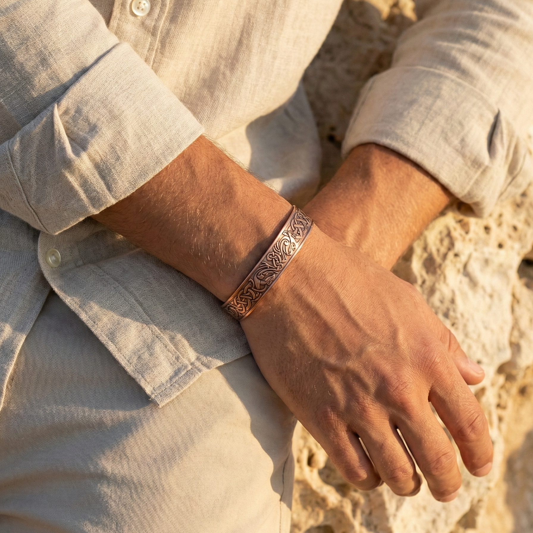Pure Copper Magnetic Bracelet - Solid Copper  Energy Cuff