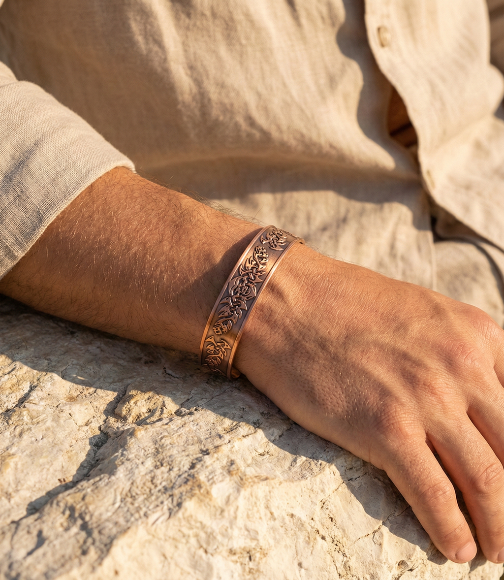 Pure Copper Magnetic Bracelet - Solid Copper Energy Cuff