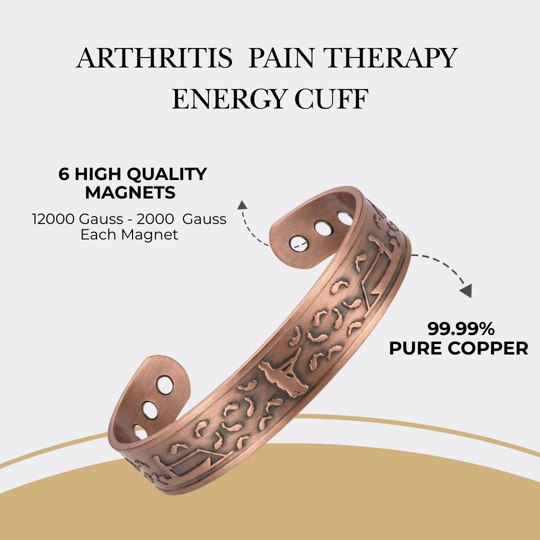 Pure Copper Magnetic Bracelet - Solid Copper Arthritis Pain Therapy Energy Cuff