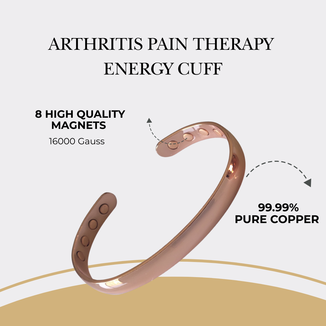 Copper Magnetic Bracelet for Men & Women – 99.99% Pure Copper, 8 Magnets, 16,000 Gauss